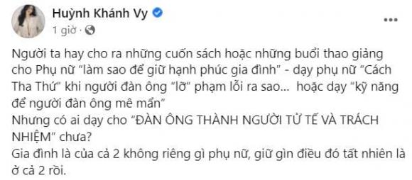 Vợ Phan Mạnh Quỳnh đăng đàn hỏi: Có ai dạy cho đàn ông thành người tử tế và trách nhiệm chưa?, liền bị nhắc nhở-1