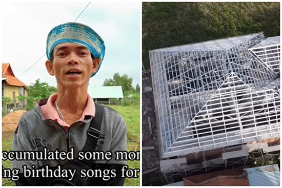 Cận cảnh căn nhà đang xây của chàng trai chăn bò Việt từng khiến thế giới phát sốt: xây trên đất chính chủ, mái Thái, ngói Ruby, sân vườn thênh thang