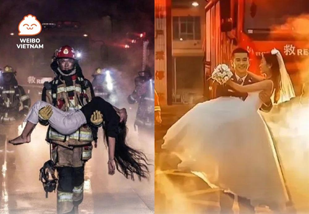 Thực hư câu chuyện tình yêu đang gây sốt: Lính cứu hoả thành công cứu cô gái trẻ khỏi vụ hoả hoạn, 3 năm sau nên duyên vợ chồng-1