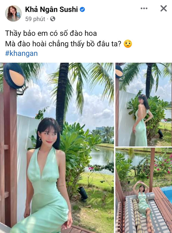 Giữa tin đồn đi du lịch, ở cùng khách sạn với Thanh Sơn rầm rộ, Khả Ngân có động thái ngầm làm rõ chuyện tình cảm hiện tại?-1