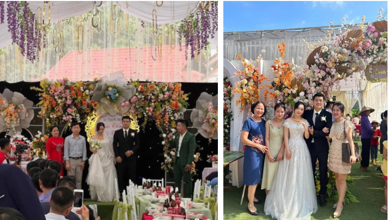 Bà xã Hà Đức Chinh lên tiếng minh oan cho nhà chồng sau bức ảnh mặc áo cưới đi rửa bát-1