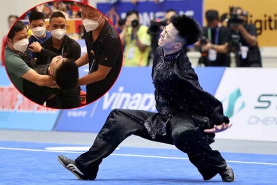 Khoảnh khắc VĐV Việt Nam ngã quỵ vì chấn thương ở SEA Games 31