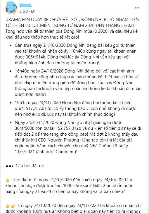 Đông Nhi bị tố ngâm tiền từ thiện lũ lụt miền Trung suốt 6 tháng-5