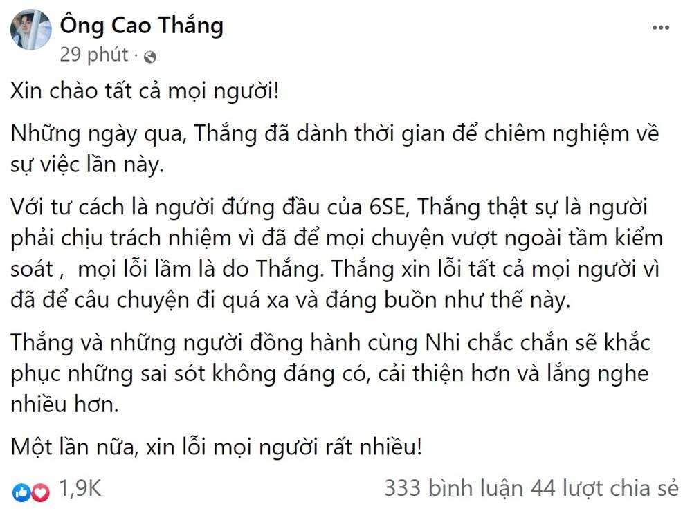 HOT: 1 giờ sáng, Ông Cao Thắng xin lỗi chuyện Đông Nhi và fan-3