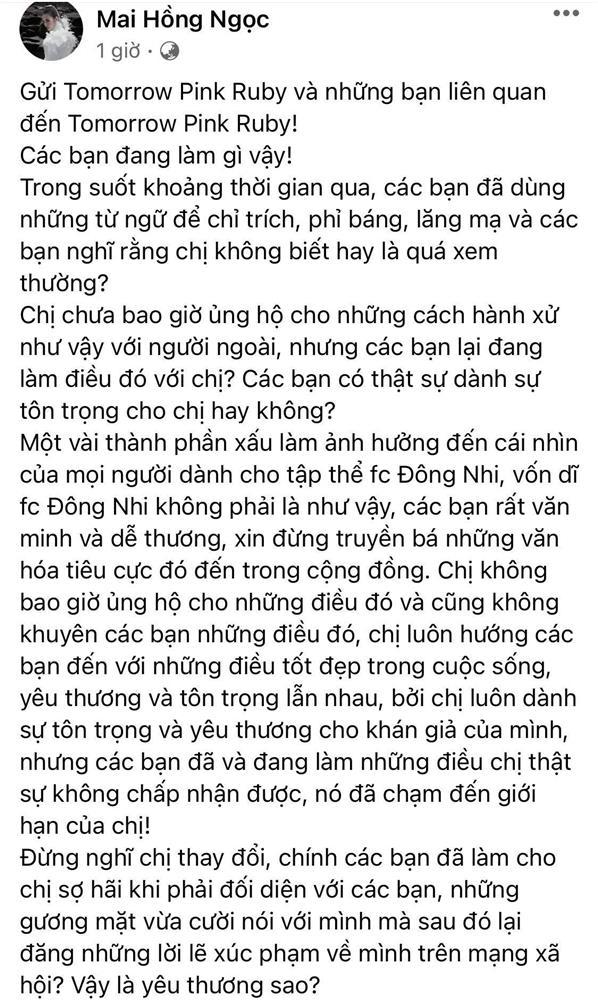 Nghe Đông Nhi xin lỗi, fan từng bốc phốt hứa sẽ luôn bảo vệ idol-1