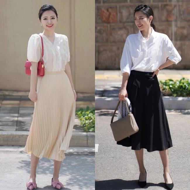 Mê chân váy dài nhưng sợ bị dìm chiều cao, nàng 30+ học ngay 3 chiêu hack dáng này-4