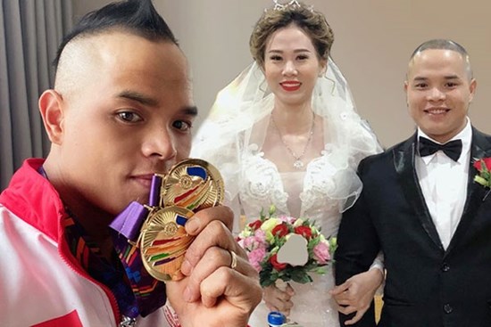 Ông xã đạt 2 HCV SEA Games, vợ đứng cạnh khóc thút thít: Khi gia đình gặp lần đầu, ai cũng lo vì anh 