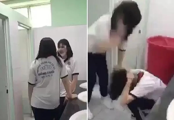 Nữ sinh trường Đồng Khởi bị đánh hội đồng-1