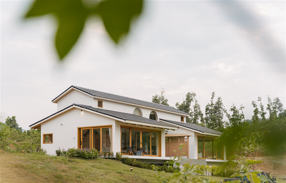 Trốn phố lên Ba Vì xây biệt thự song lập kiểu Nhật đẹp như tranh-1