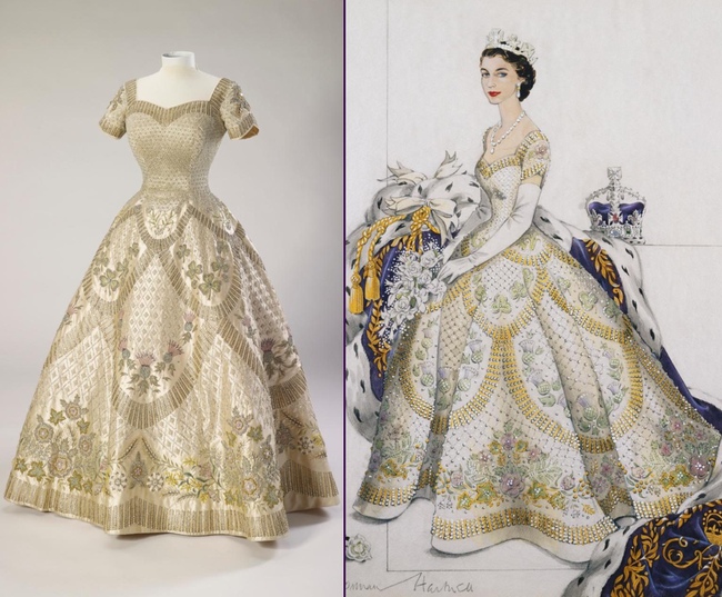 Sự thật đáng kinh ngạc về chiếc váy mang tính lịch sử của Nữ hoàng Anh trong lễ đăng quang cách đây 70 năm-3