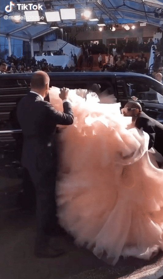 Đặc sản của Cannes: Những bộ váy áo cồng kềnh khiến khổ chủ” di chuyển vất vả-4