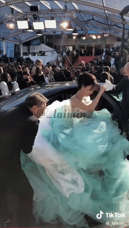 Đặc sản của Cannes: Những bộ váy áo cồng kềnh khiến khổ chủ” di chuyển vất vả-12