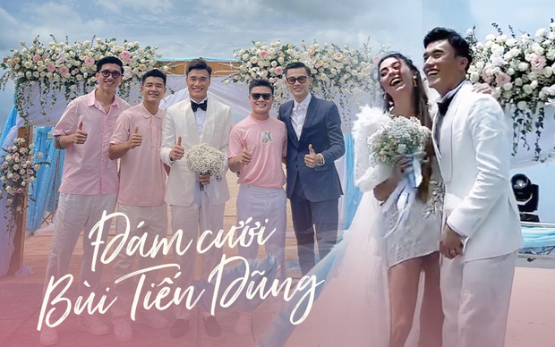 Toàn cảnh đám cưới Bùi Tiến Dũng: Cô dâu đẹp xuất sắc, chú rể rơi nước mắt xúc động, dàn khách mời nổi tiếng-1