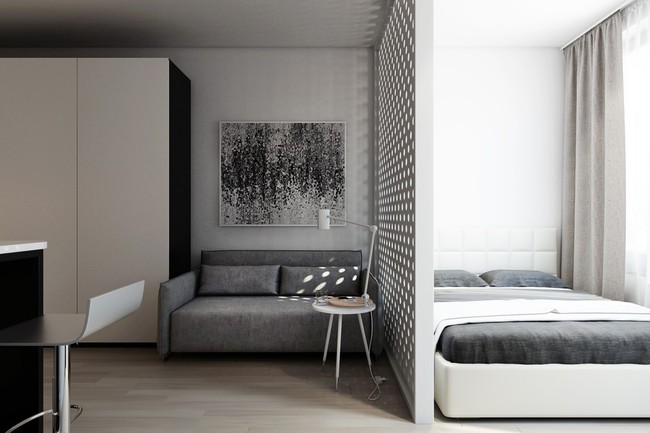 Căn hộ nhỏ vỏn vẹn 30m² nhưng vô cùng ấn tượng vì sự gọn gàng và gam màu trung tính-1