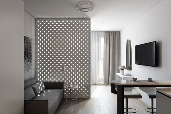 Căn hộ nhỏ vỏn vẹn 30m² nhưng vô cùng ấn tượng vì sự gọn gàng và gam màu trung tính