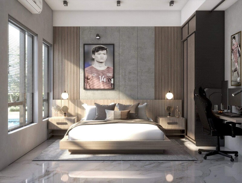 Ngắm nhà 3 cầu thủ trên tuổi của U23 Việt Nam: Tiến Linh - Hoàng Đức ở nhà bao sang xịn, Hùng Dũng sở hữu biệt thự 10 tỷ-18