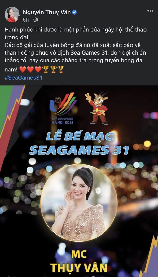 MC Thụy Vân - người cầm trịch lễ bế mạc SEA Games 31 học giỏi cỡ nào?-1