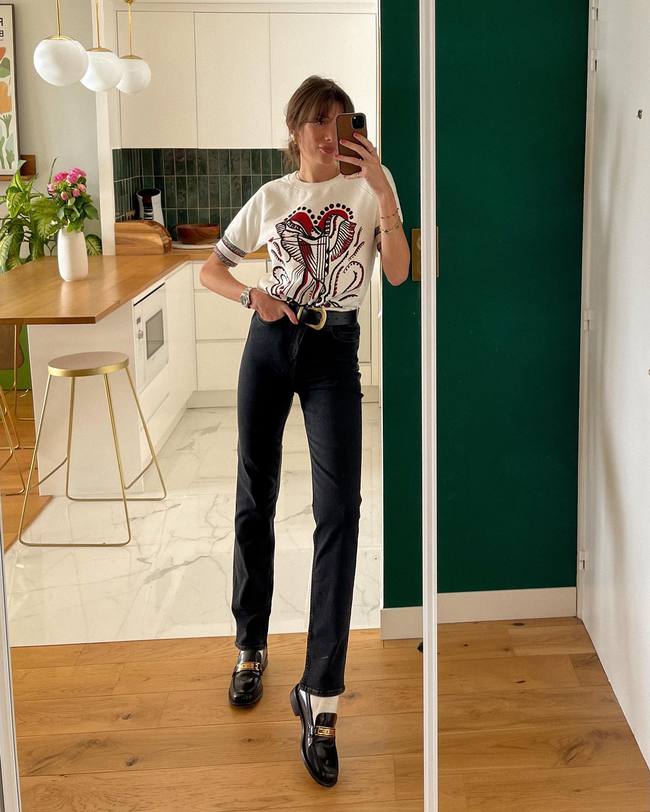 Quý cô người Pháp diện quần jeans ống đứng xuyên mùa hè, gợi ý 11 cách mặc siêu hợp nàng 30+-5