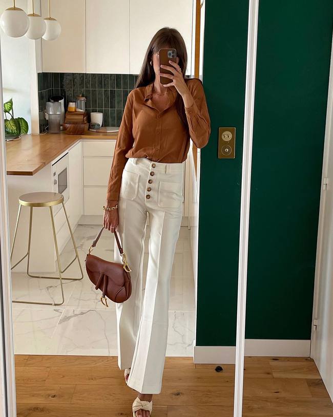 Phụ nữ Pháp diện quần âu đẹp từ công sở ra phố-8