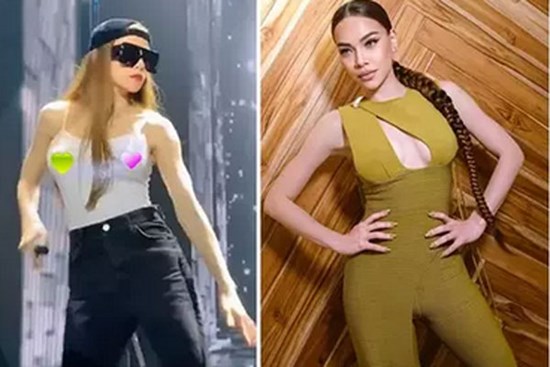 Hà Hồ thả rông lộ 'phụ tùng' ở buổi tổng duyệt VIFW