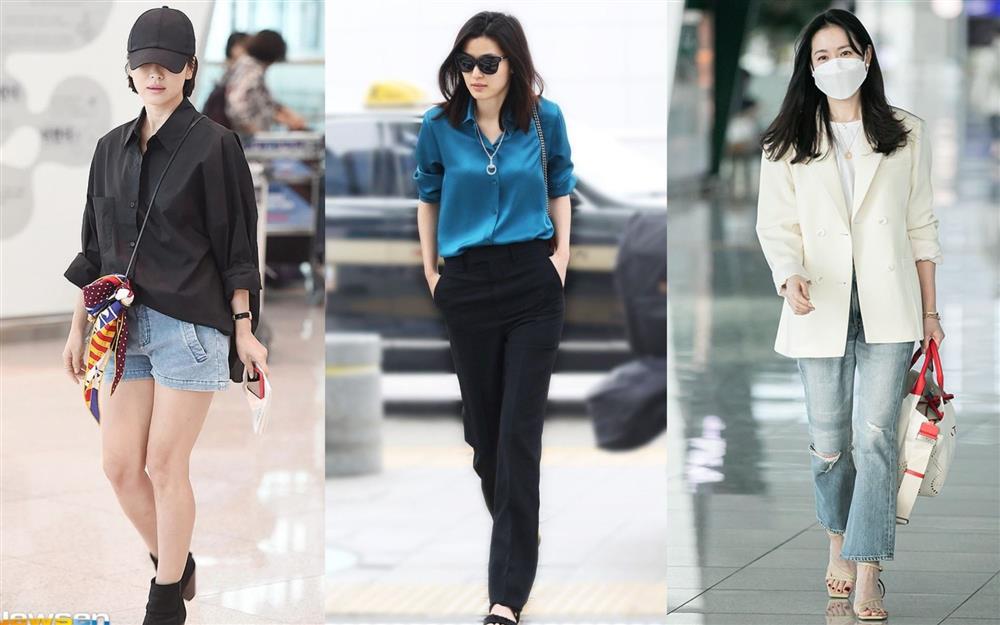 Style sân bay của tường thành nhan sắc Hàn: Song Hye Kyo lép vế hoàn toàn trước mợ chảnh-1