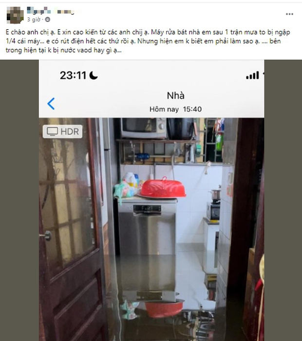 Trận lụt lịch sử 40 năm có một: Nước tràn vào nhà, thiết bị ngập úng xử lý thế nào?-3