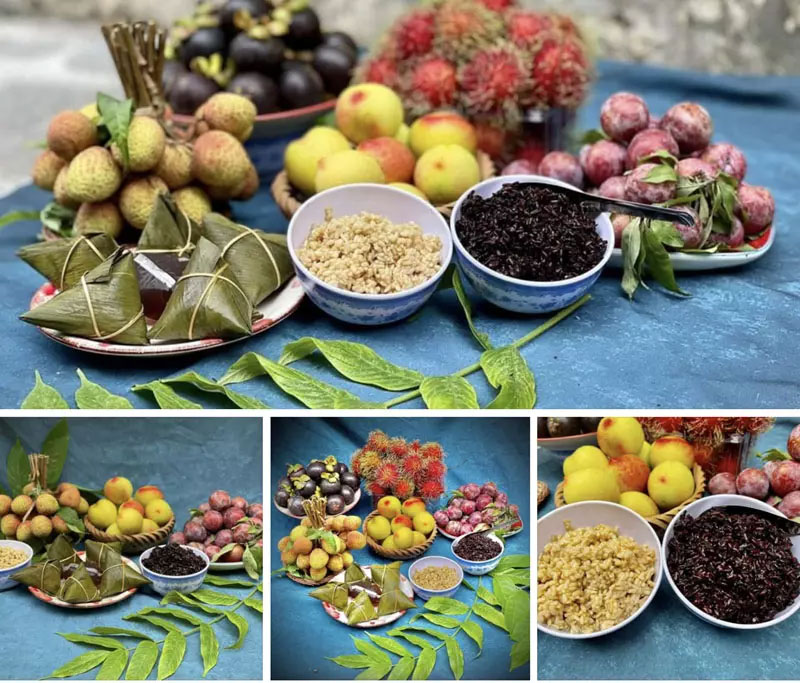 Đắt nhất chợ Tết Đoan ngọ, mâm lễ cơm rượu, trái cây gần 2 triệu đồng-1