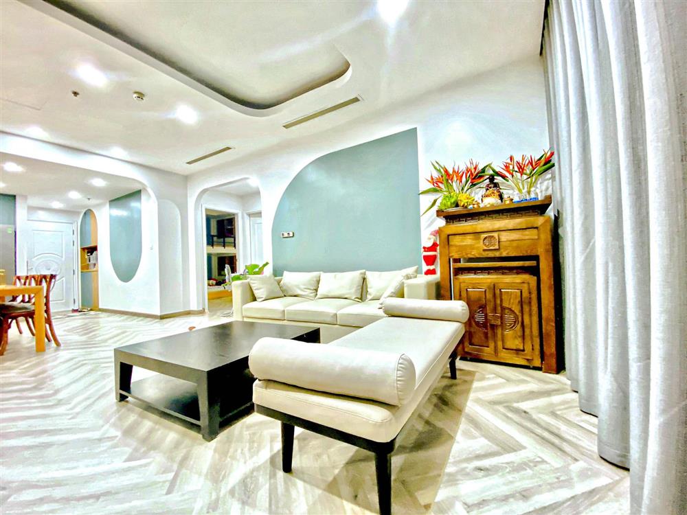 Căn hộ xinh xắn full nội thất gỗ công nghiệp, tông màu trắng - xanh&nbsp;trang nhã và nhẹ nhàng-2