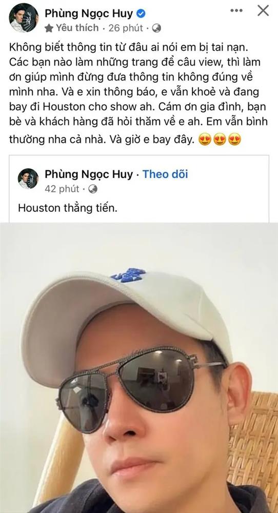 Phùng Ngọc Huy lên tiếng trước thông tin bị tai nạn, nói rõ tình hình hiện tại-1
