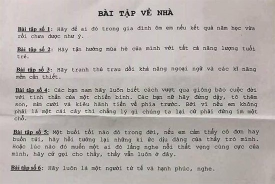 6 bài tập về nhà gây bão của thầy giáo Ngữ Văn, năm nào cũng được học sinh rần rần chuyền tay nhau