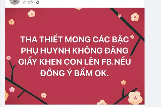 Có nên khoe giấy khen lên mạng xã hội?