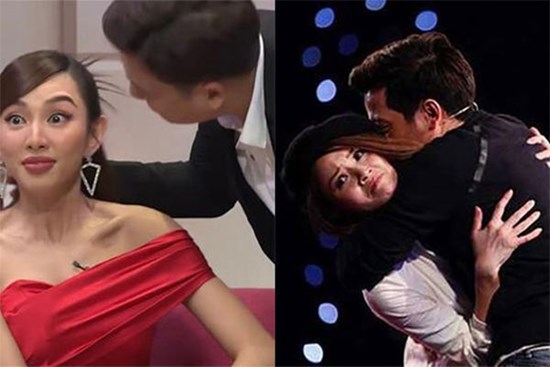 Những lần Trường Giang động chạm thân mật với đồng nghiệp nữ gây tranh cãi