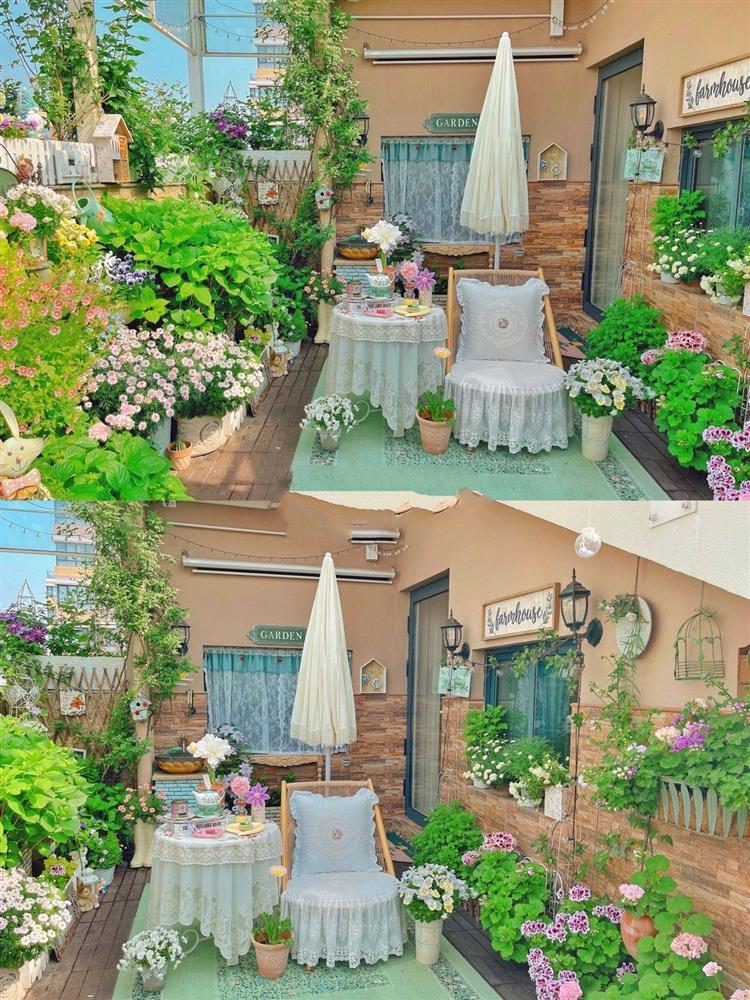 Khu vườn sân thượng 20m² đẹp như vừa bước ra từ trong truyện cổ tích-2