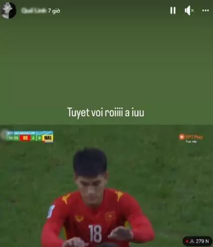 Bạn gái Nhâm Mạnh Dũng nhắn nhủ ngọt ngào sau khi bạn trai lập công-2