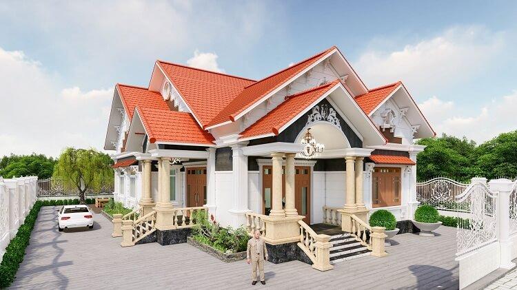 Nhà cấp 4 kiểu Pháp sang trọng, tiện nghi và đẹp hút hồn-5
