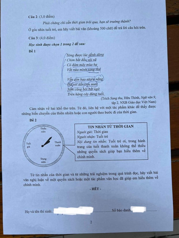 Đề Văn vào lớp 10 TP.HCM cực hay: Phải chăng chỉ cần thời gian trôi qua, bạn sẽ trưởng thành?-2