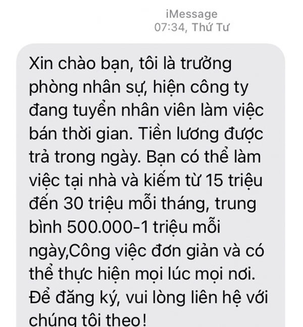 Nhiều nạn nhân dính bẫy lừa đảo vì bị dụ làm việc bán thời gian lương cao-1