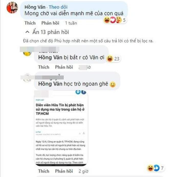 Netizen bất ngờ 'tấn công' NSND Hồng Vân trước thông tin Hữu Tín bị bắt