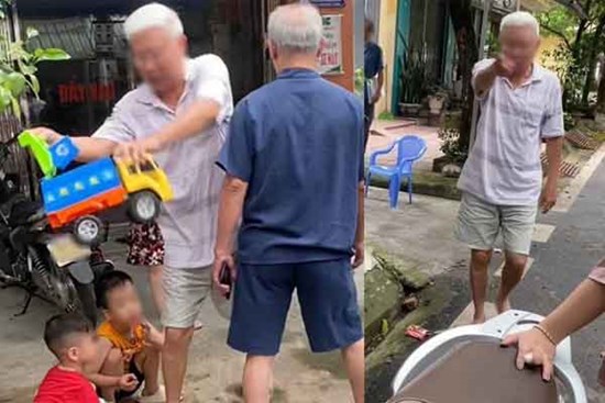 Xôn xao clip người phụ nữ tố bị cháu bé ném đá vào người, ông bà phản ứng 'không việc gì phải xin lỗi'