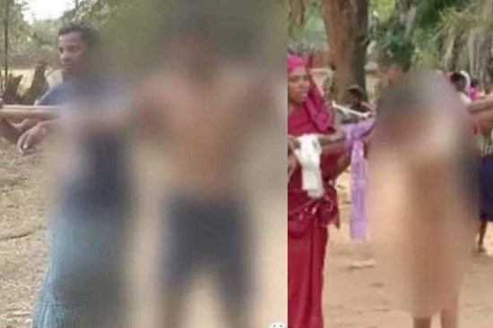 Phát hiện chồng dan díu với nhân tình, vợ rủ người thân lột sạch đồ cặp đôi và ép diễu phố