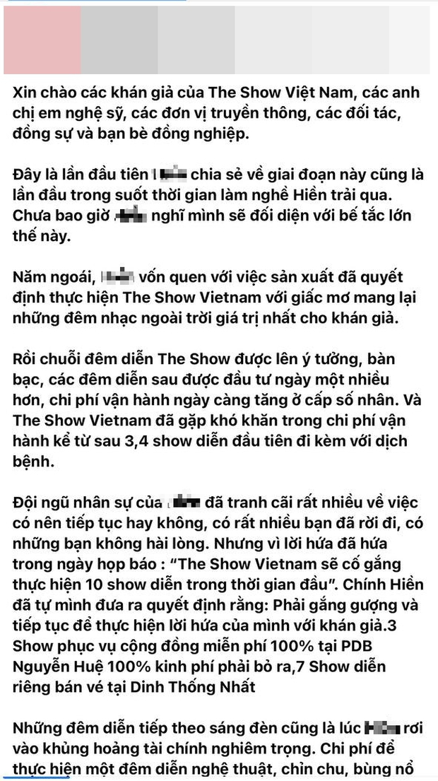 The Show Việt Nam bị quản lý Phương Mỹ Chi tố quỵt tiền cát-xê, khán giả bức xúc không được hoàn tiền vé và còn lơ cả lương ekip?-6