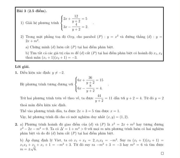 Gợi ý đáp án môn Toán thi vào lớp 10 tại Hà Nội năm 2022-3
