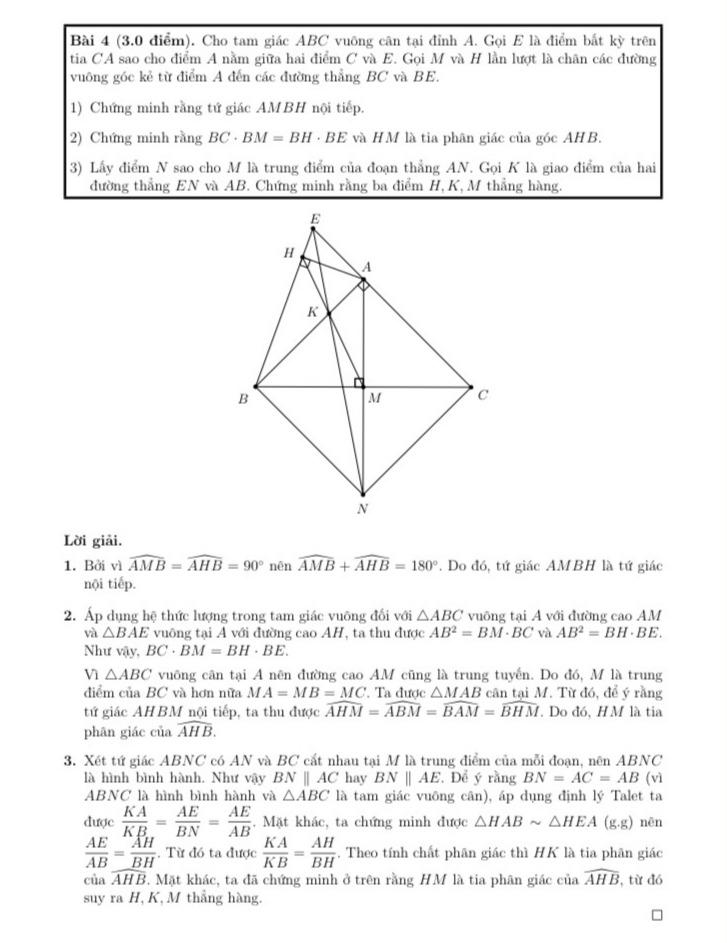 Gợi ý đáp án môn Toán thi vào lớp 10 tại Hà Nội năm 2022-4