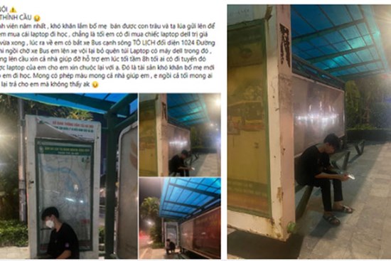 Sự thật chuyện nam sinh năm nhất mất laptop ở bến xe bus Hà Nội và lời cầu cứu lúc nửa đêm
