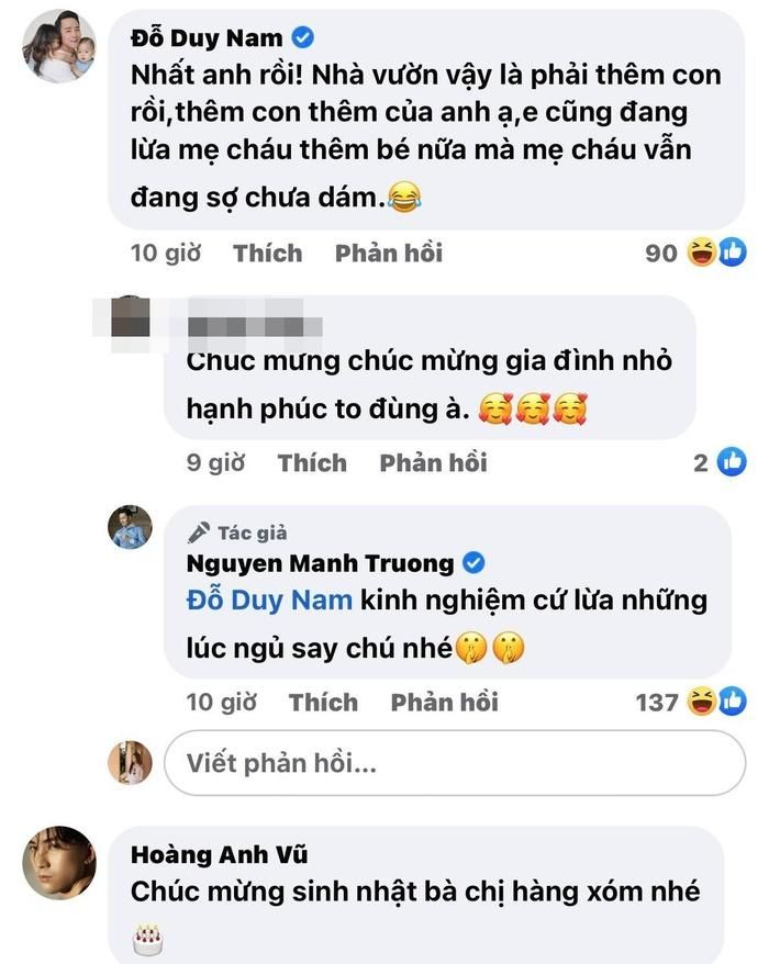 Mạnh Trường thông báo vợ mang thai lần 3: Cảm ơn em lại vất vả vì anh thêm 1 lần nữa-2