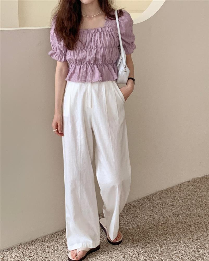 Quần ống rộng mặc với 5 kiểu áo này là sành điệu nhất-5