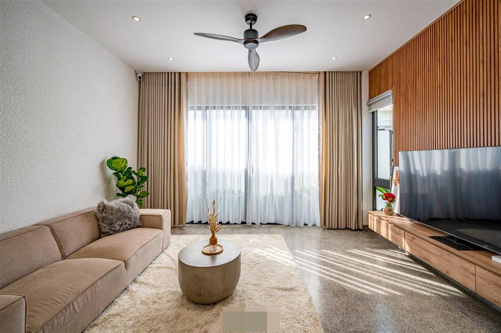 Tổ ấm của gia đình 3 thế hệ với không gian xanh và mảng tường gạch nung hoài cổ-17