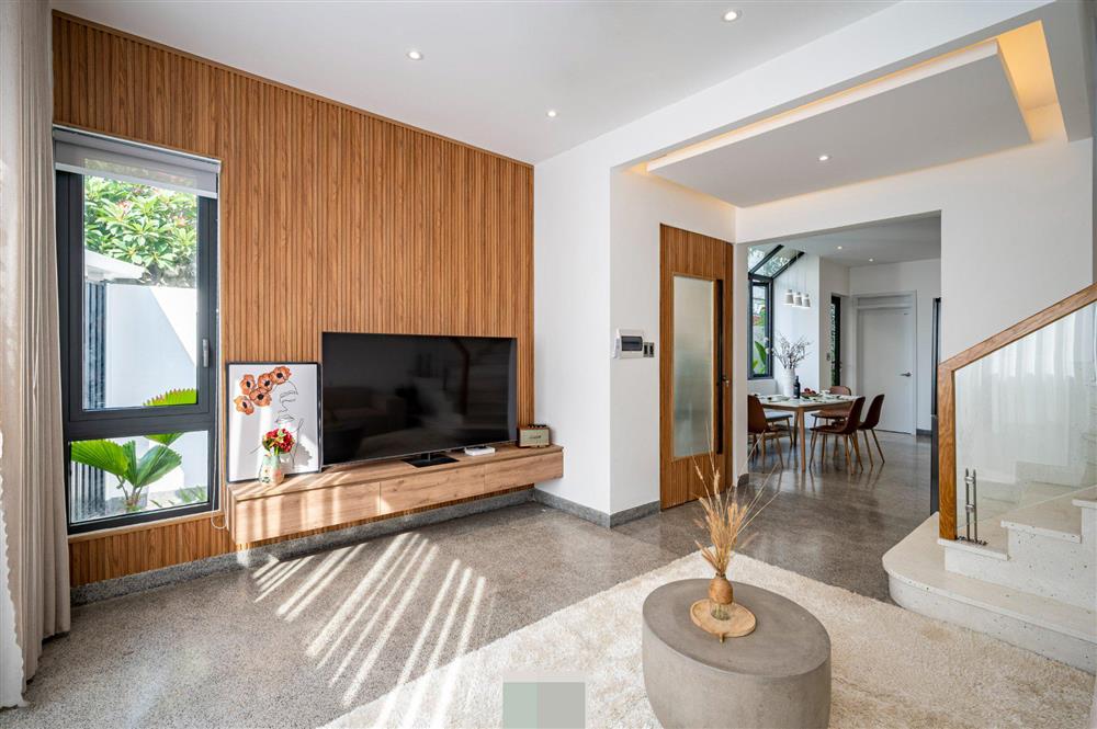 Tổ ấm của gia đình 3 thế hệ với không gian xanh và mảng tường gạch nung hoài cổ-18