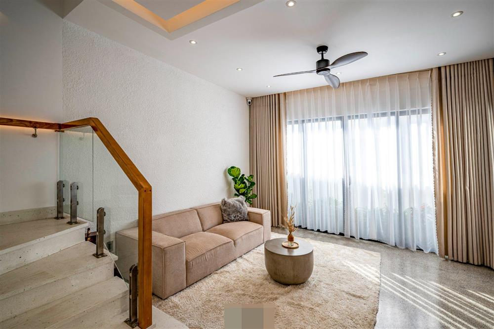 Tổ ấm của gia đình 3 thế hệ với không gian xanh và mảng tường gạch nung hoài cổ-21