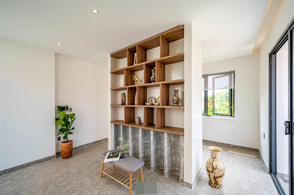 Tổ ấm của gia đình 3 thế hệ với không gian xanh và mảng tường gạch nung hoài cổ-26